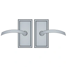 Ashley Norton<br />SQ.20 - Rectangular Brass Privacy Pin Set - 5" x 2-1/2"